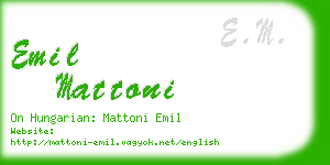 emil mattoni business card